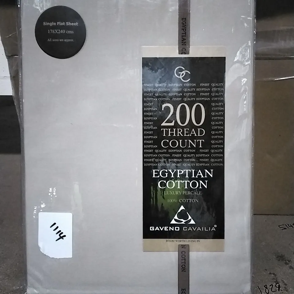 BAGGED AIDALYN 200 THREAD COUNT SINGLE FLAT SHEET 178X240CM APPROX 