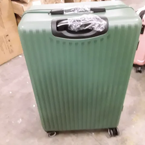 UNBOXED KEPLIN LUGG BIG SIZE TRAVEL LUGGAGE WITH WHEELS SECURE LOCK SYSTEM GREEN COLOUR 