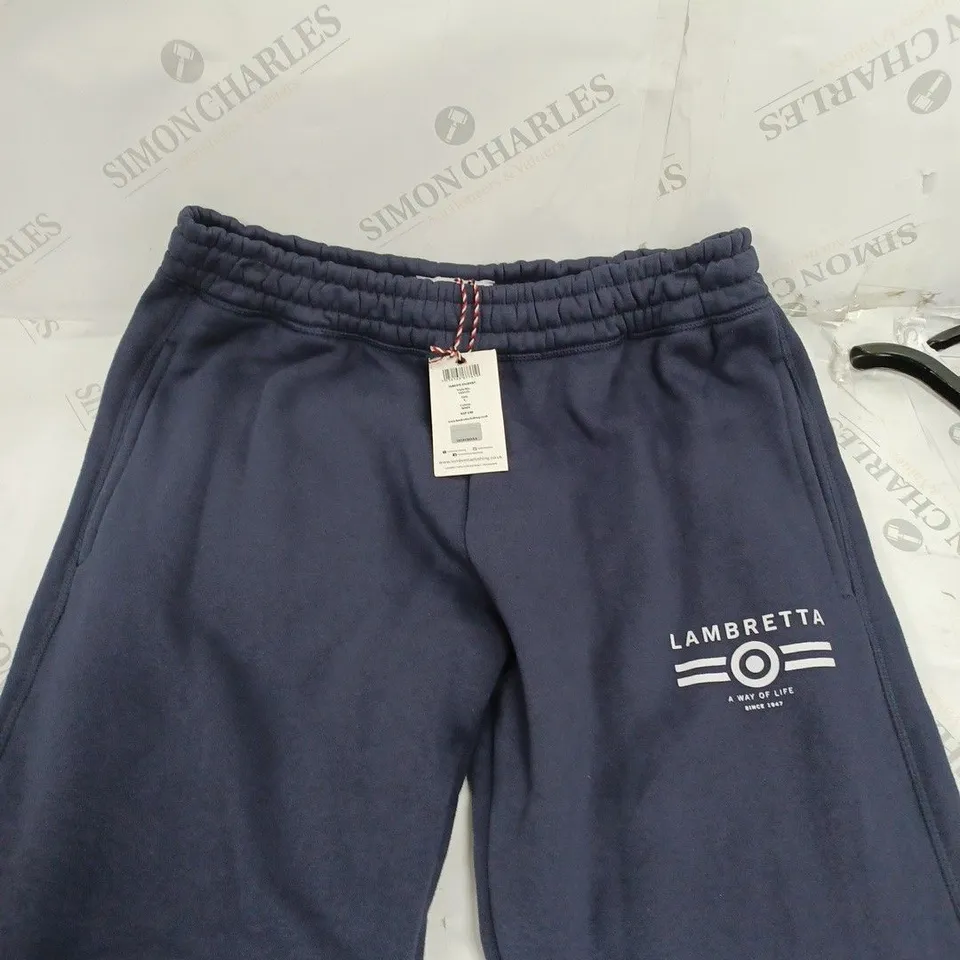 LAMBRETTA SLIM FIT JOGGERS IN NAVY - L