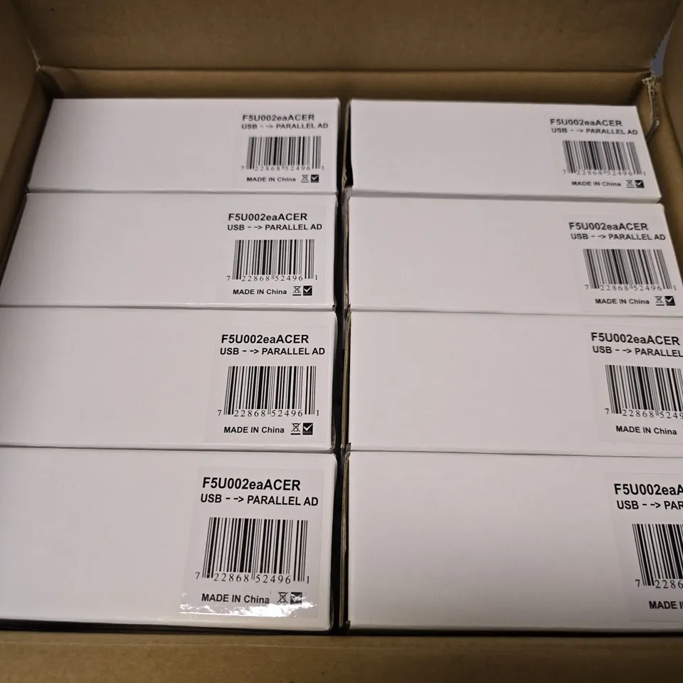 BOX OF APPROXIMATELY 8 USB TO PARALLEL ADAPTER