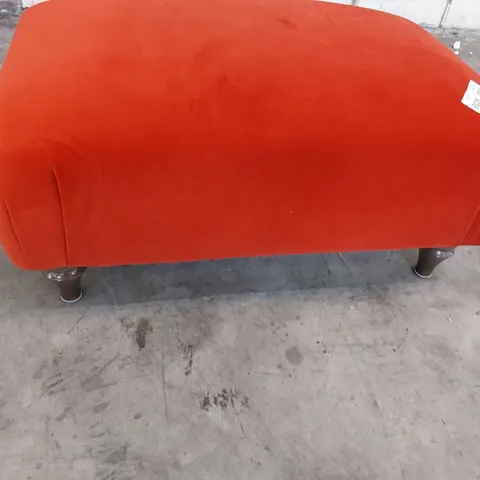 DESIGNER EMMA FOOTSTOOL EMMA PLAIN FIRE PLUSH FABRIC