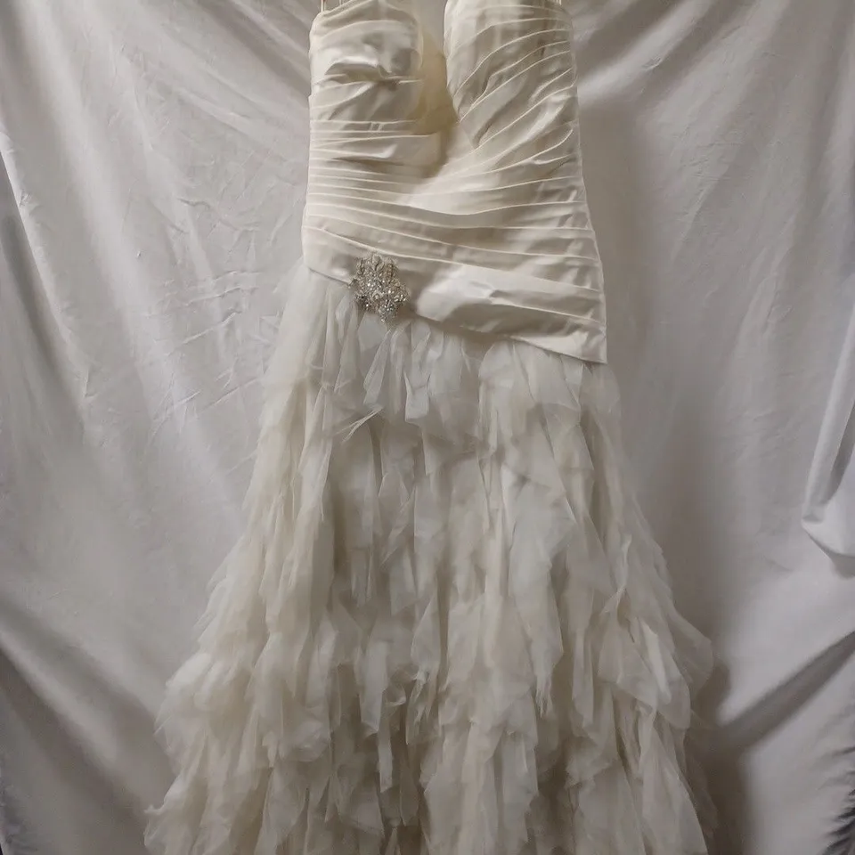 ROSETTA NICOLINE WEDDING DRESS, IVORY - SIZE UNKNOWN