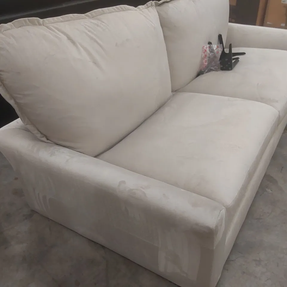 QUALITY DESIGNER VELVET UPHOLSTERED 3-SEATER SOFA