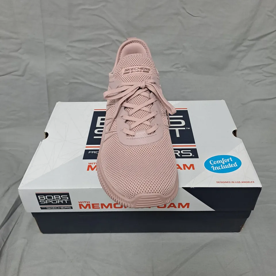SKECHERS BOBS SPORT MEMORY FOAM SNEAKERS – PINK (ROS) WOMEN - 7