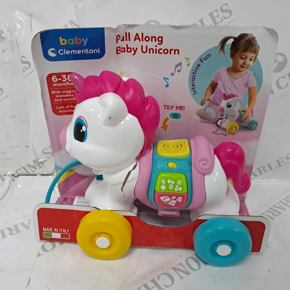 BOXED PULL ALONG UNICORN RRP £19.99