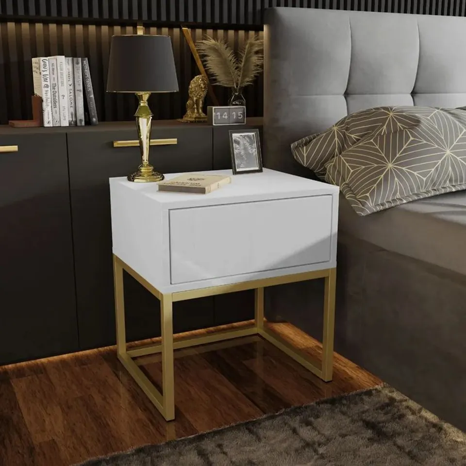 BOXED LINA 1 DRAWER BEDSIDE TABLE 