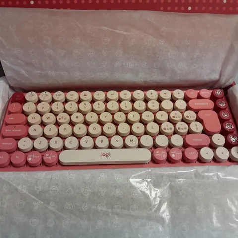 BOXED LOGITECH POP KEYS WIRELESS MECHANICAL KEYBOARD PINK