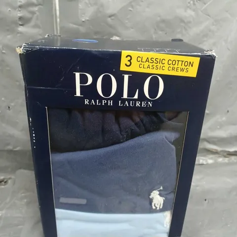 BOXED POLO RALPH LAUREN 3 PACK SLIM FIT LOUNGE T-SHIRTS - MULTI - XL