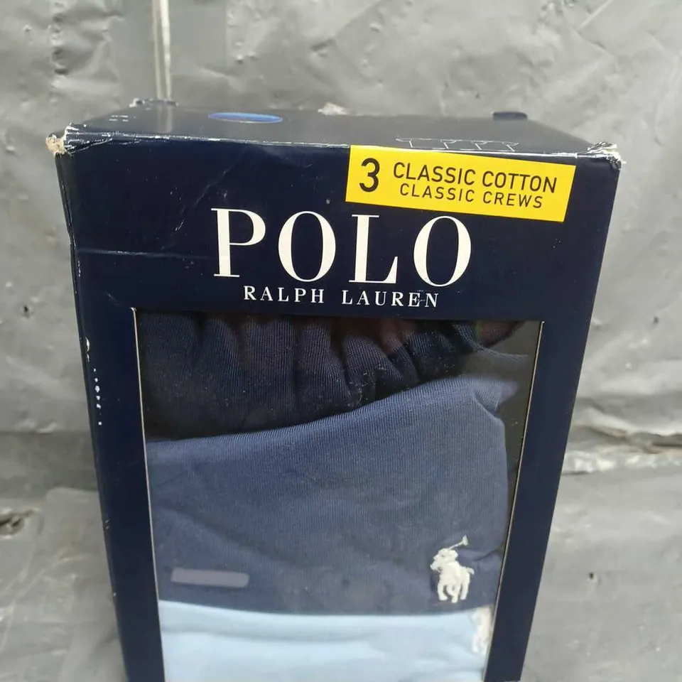 BOXED POLO RALPH LAUREN 3 PACK SLIM FIT LOUNGE T-SHIRTS - MULTI - XL