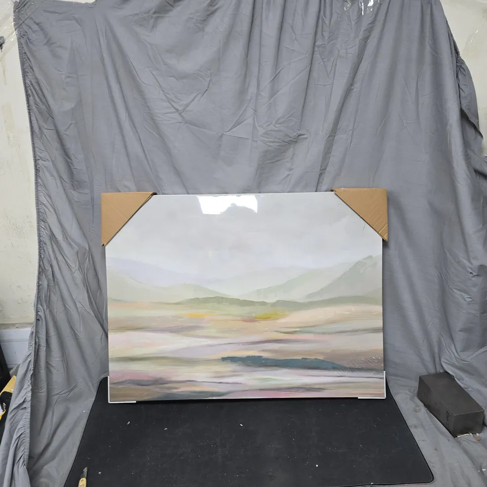 BOXED FOGGY LANDSCAPE PRINTED CANVAS WITH HAND PAINT 60x80cm (1 BOX)