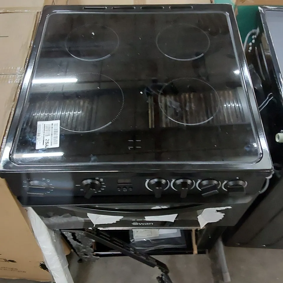 SWAN ELECTRIC DOUBLE OVEN - BLACK 