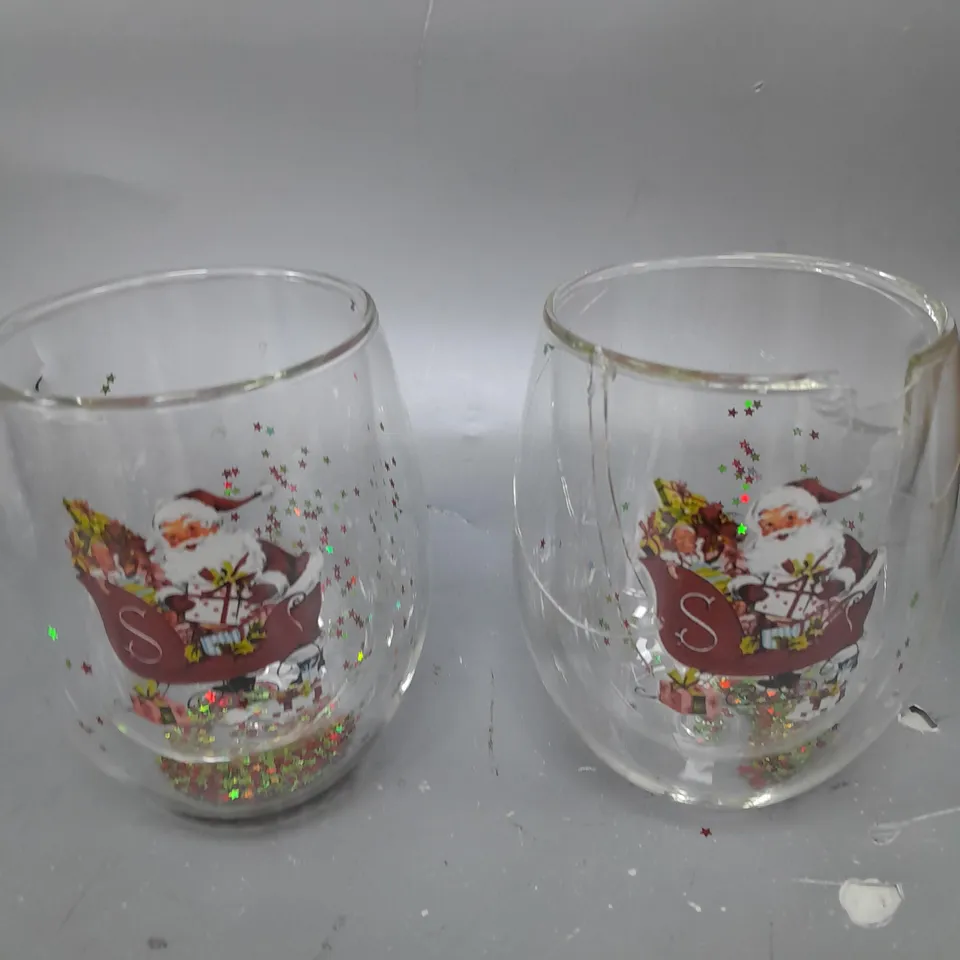 MR CHRISTMAS SET OF 2 FESTIVE GLASSES