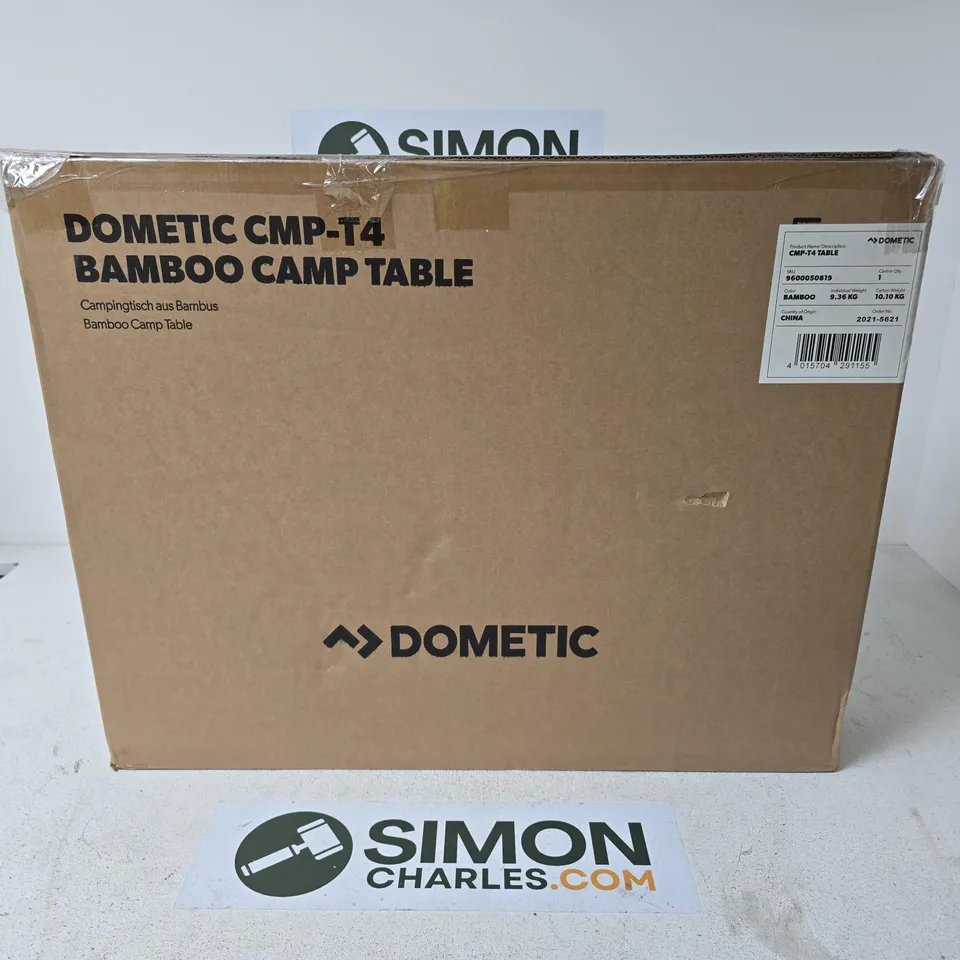 BOXED DOMETIC CMP-T4 BAMBOO CAMPING TABLE