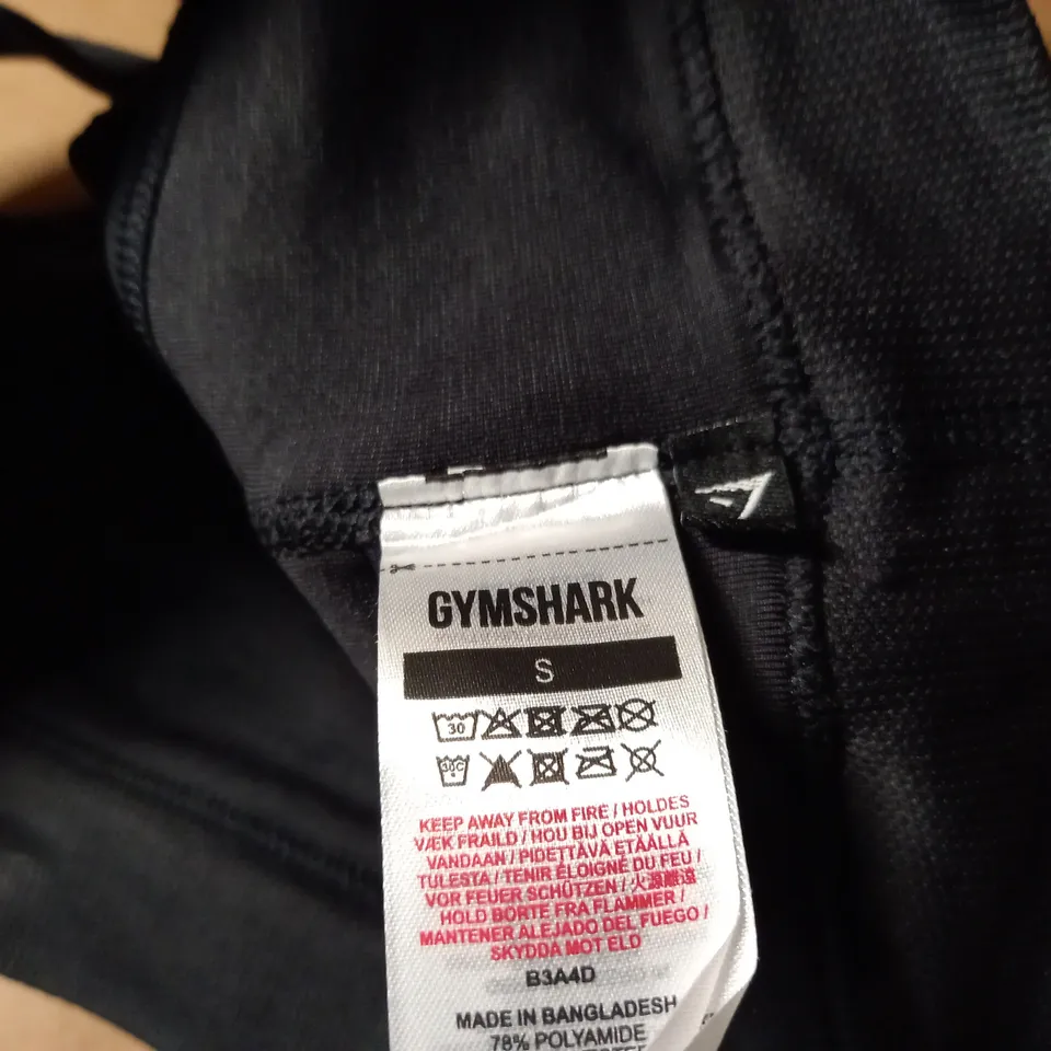 GYMSHARK BLACK SPORTS BRA - SIZE S