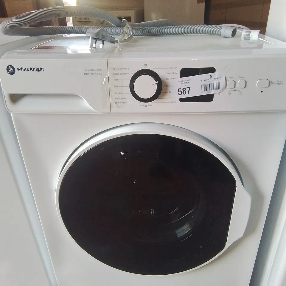 WHITE KNIGHT WM148W 8KG WASHING MACHINE 1400 SPIN - WHITE
