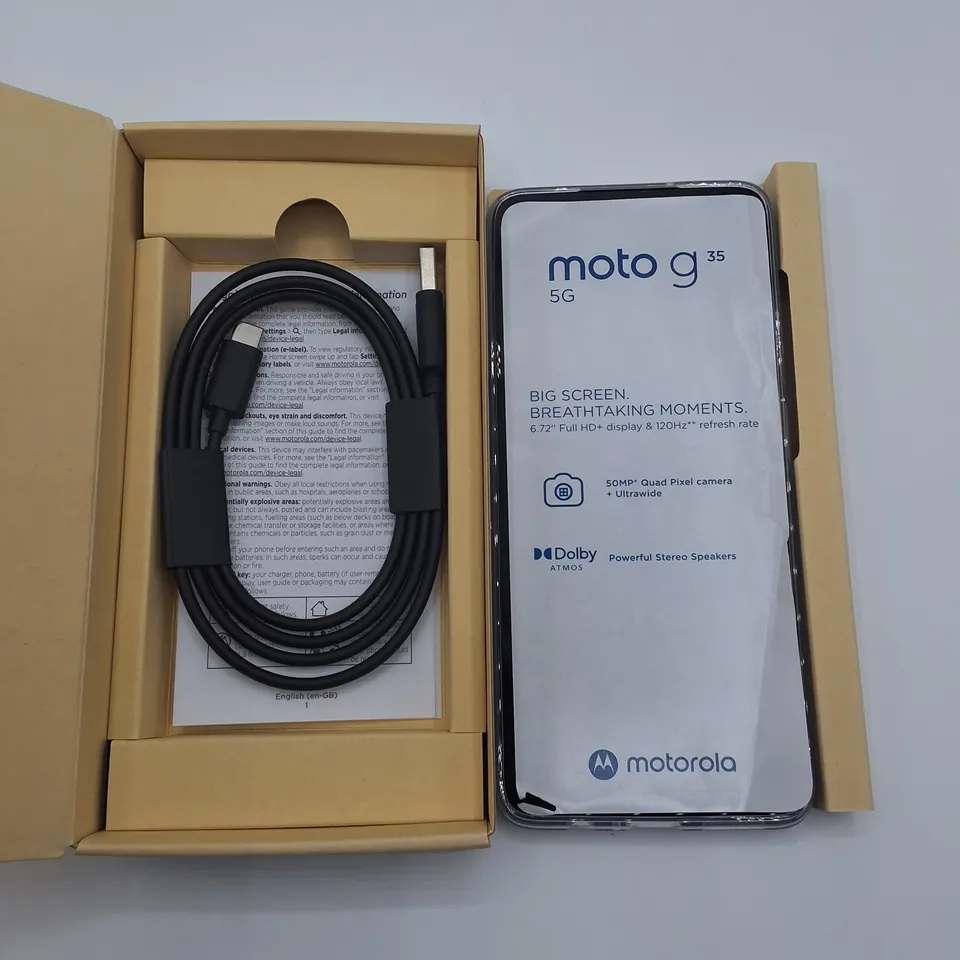 BOXED MOTOROLA G35 5G 4+128GB IN MIDNIGHT BLACK - MC432