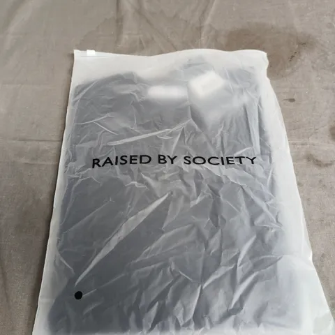 RAISED BY SOCIETY BLACK LOOPWHEEL T-SHIRT – SIZE S