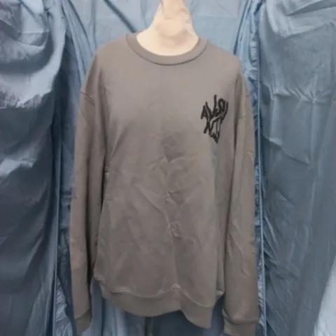 ALLSAINTS ORLANDO CREW SWEATSHIRT – GREY – UK MEDIUM