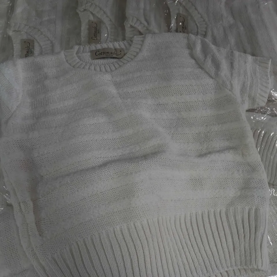 LOT OF 9 COTTONADE ROUND NECK  JUMPERS - VARIOUS SIZES