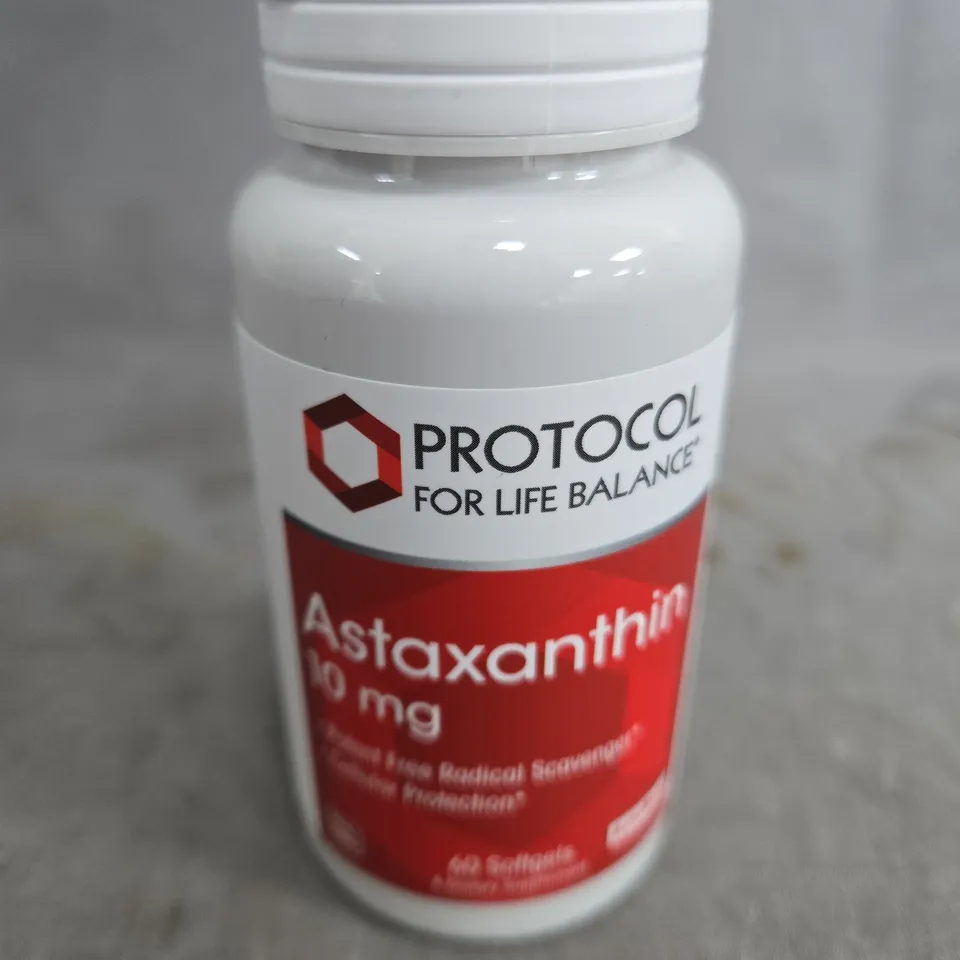 PROTOCOL FOR LIFE BALANCE ASTAXANTHIN 10 MG DIETARY SUPPLEMENT