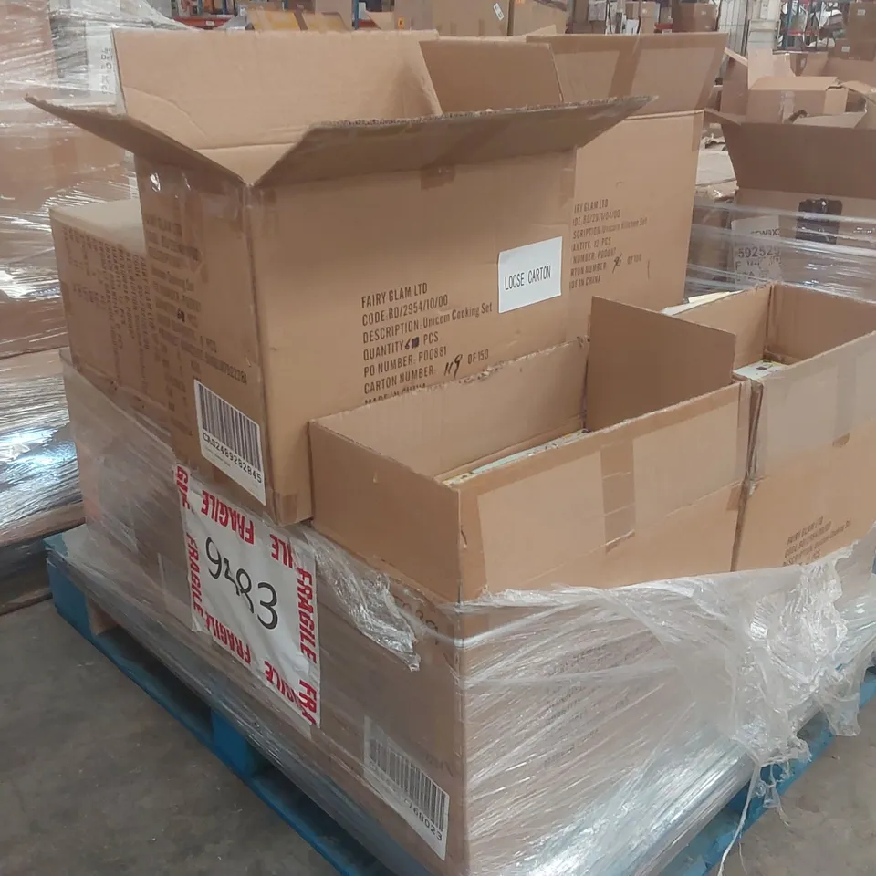 PALLET CONTAINING A VERY LARGE QUANTITY OF UNICORN PLAY COOKING SETS