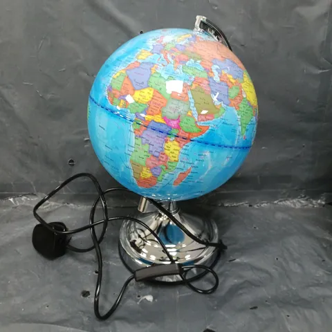 SPINNING WORLD GLOBE WITH LIGHT 