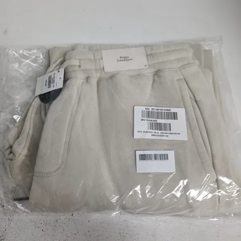 BAGGED HOLLISTER BAGGY SWEATPANTS IN STONE - MEDIUM