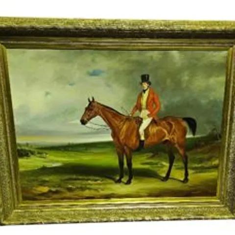 "A BAY HUNTER" JOHN E FERNELEY 18TH CENTURY OIL PAINTING