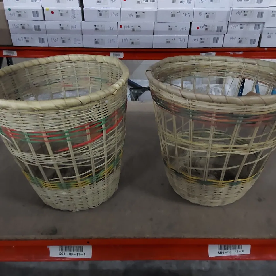 AMBOISE 24L WICKER OPEN WASTE BINS 