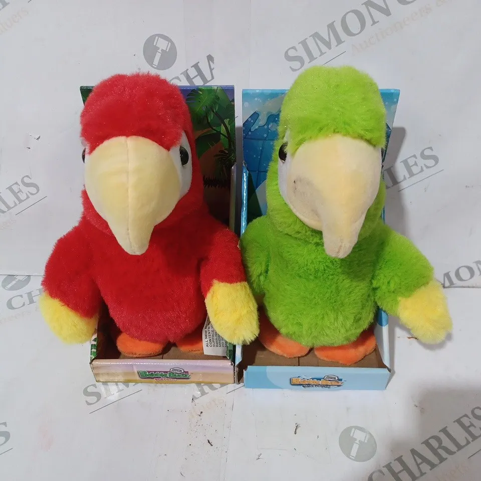 SET OF 2 BUBBLE BUDZ PARROTS