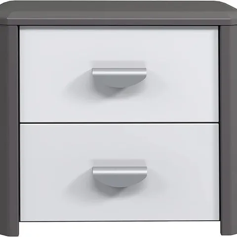 BOXED FORTE NAKO BEDSIDE TABLE 41.3×53.8×44 CM - WHITE