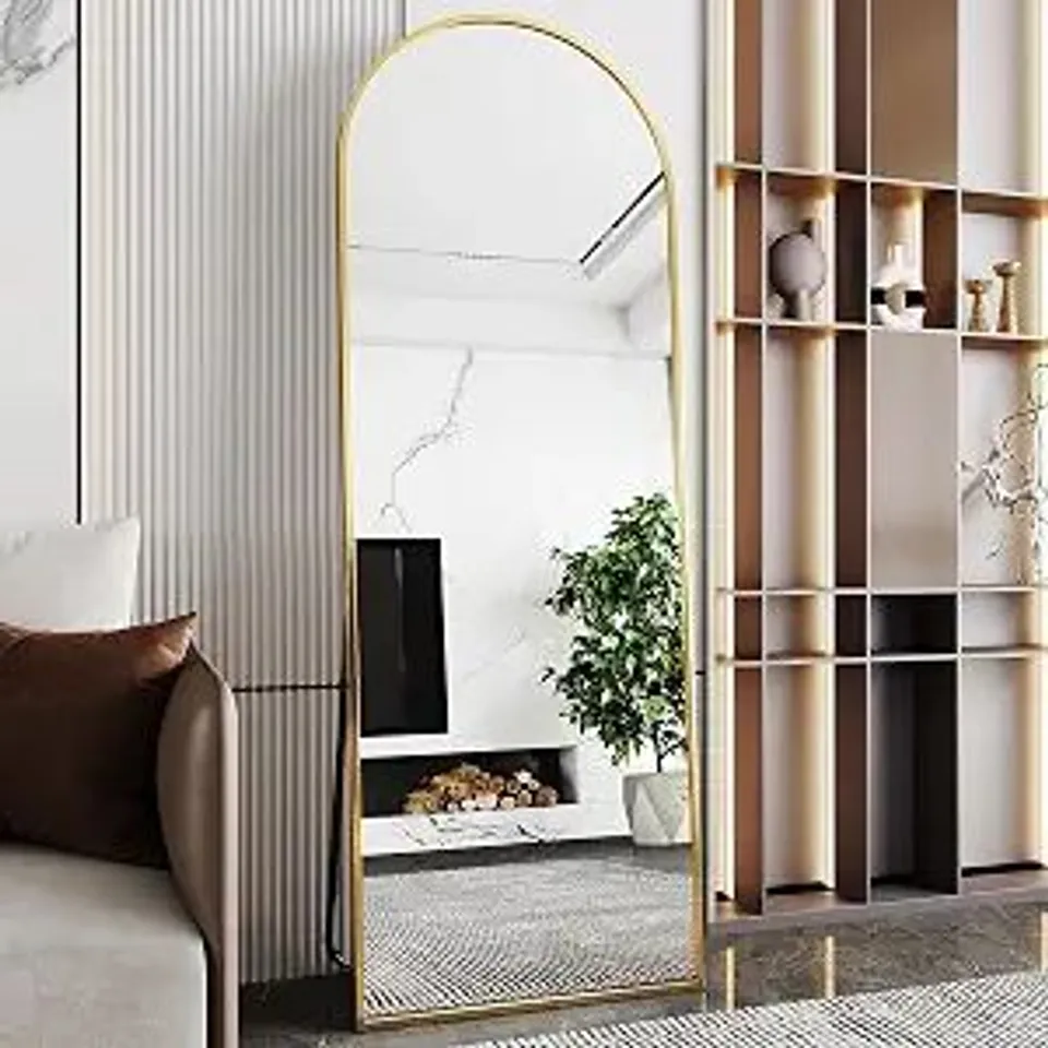 BOXED ARCH MIRROR FULL LENGTH,GOLD