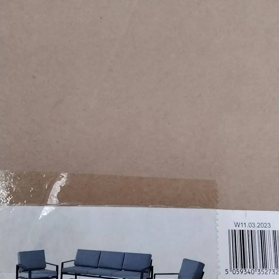 BOXED MOOREA ALUMINIUM COFFEE SET WITH CUSHIONS