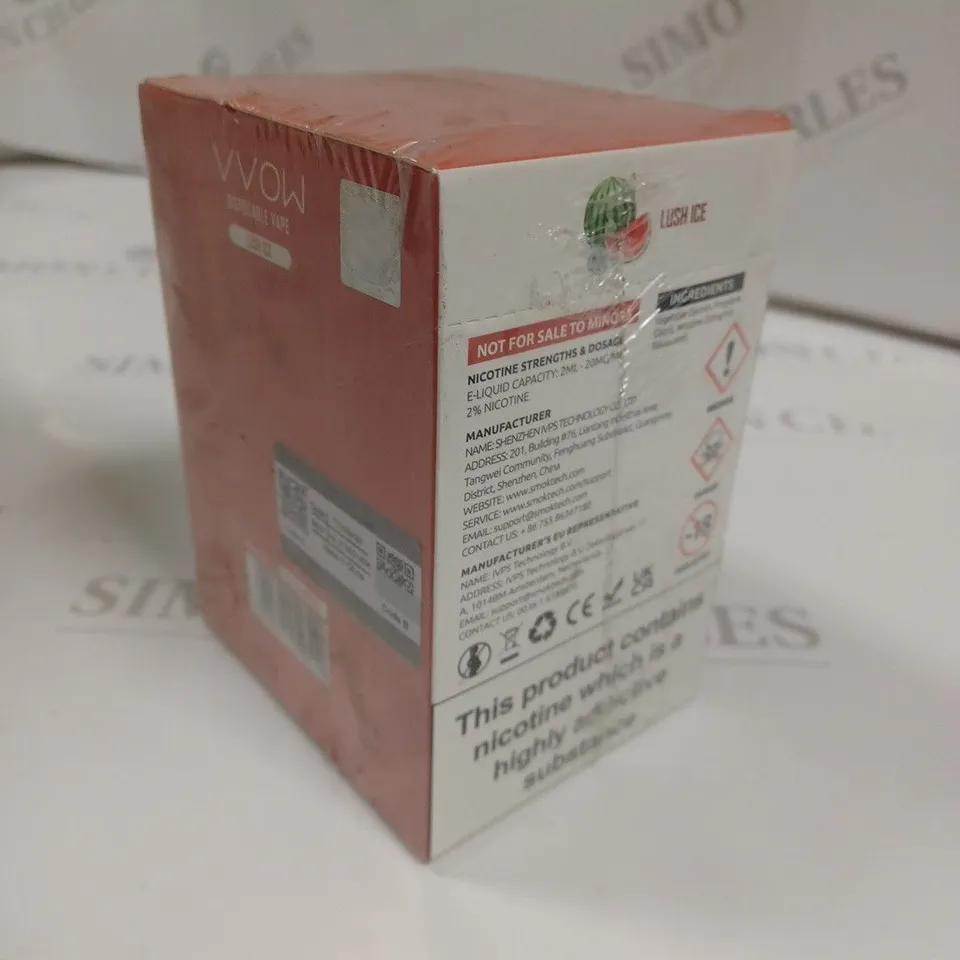 SEALED SMOK VVOW 10-PACK OF DISPOSABLE VAPES - LUSH ICE
