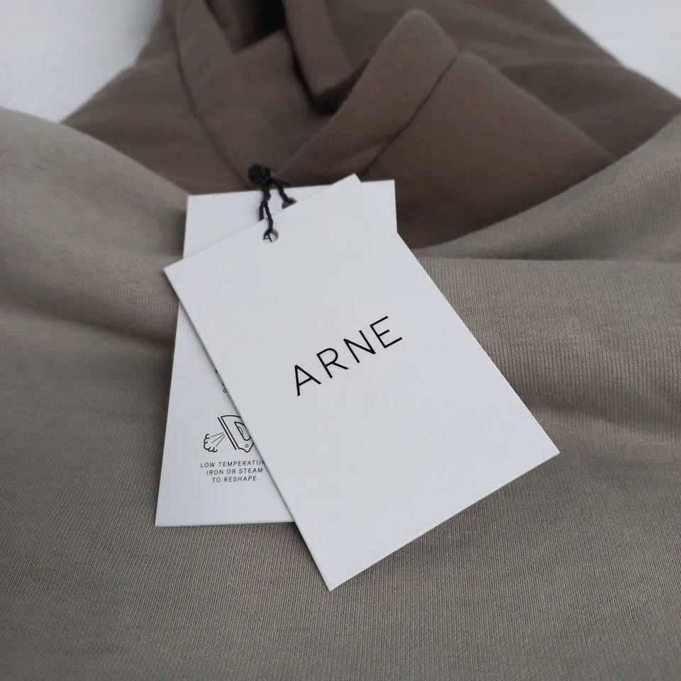 ARNE NEOPRENE RAGLAN COLOUR BLOCK HOODIE TAU[E/STONE XL