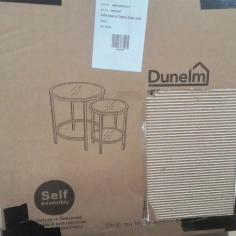 BOXED SOFIA NEST OF TABLES GLASS GOLD