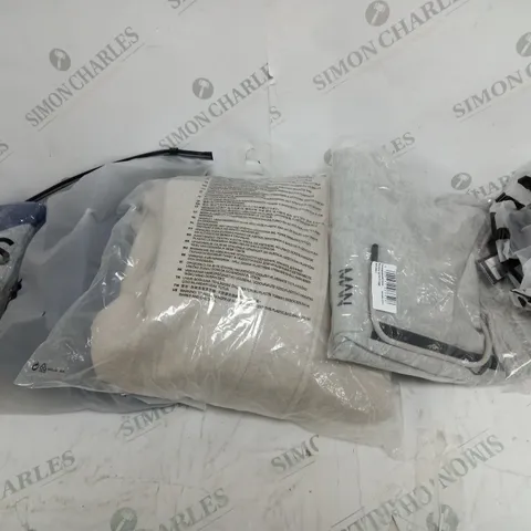 LARGE BOX OF ASSORTED CLOTHING ITEMS IN VARIOUS COLOURS AND SIZES INCLUDING TROUSERS , TOPS AND JUMPERS 