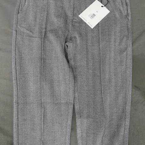 ICON AMSTERDAM THE CHEVRON TROUSERS IN GREY SIZE 32