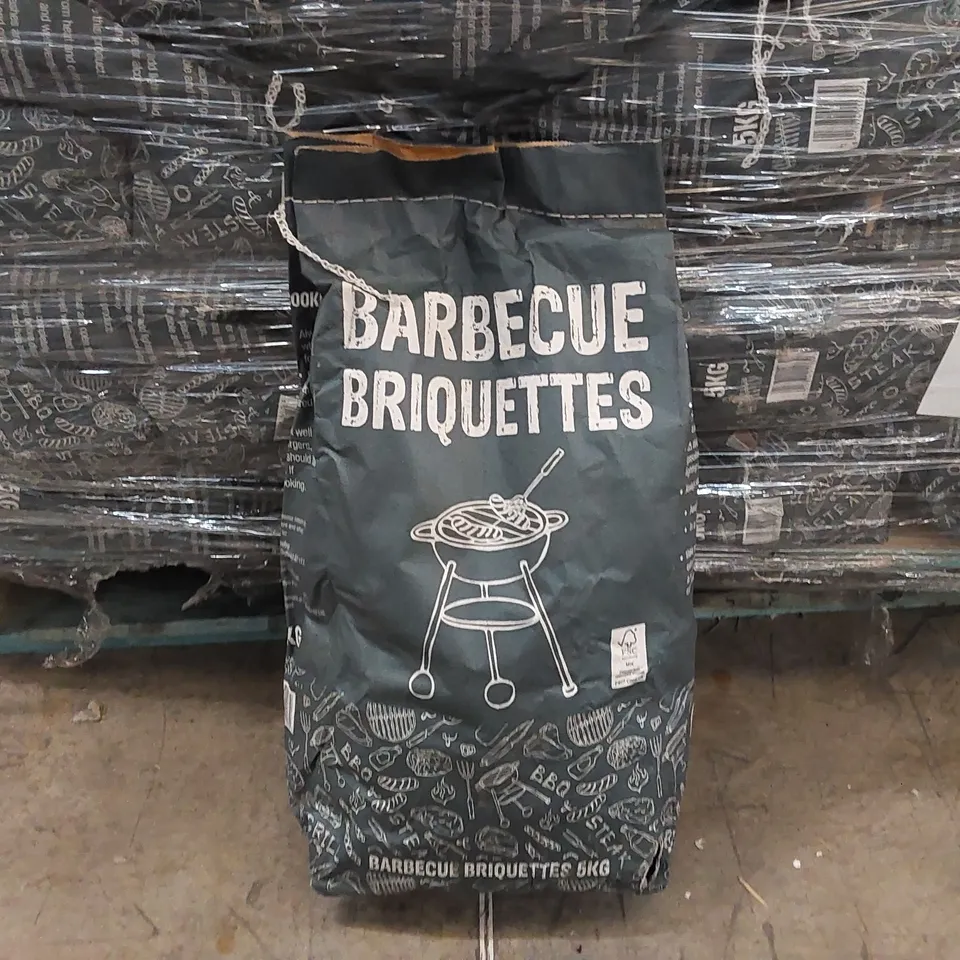 PALLET OF APPROXIMATELY 100X 5KG BAGS OF CHARCOAL BARBECUE BRIQUETTES 