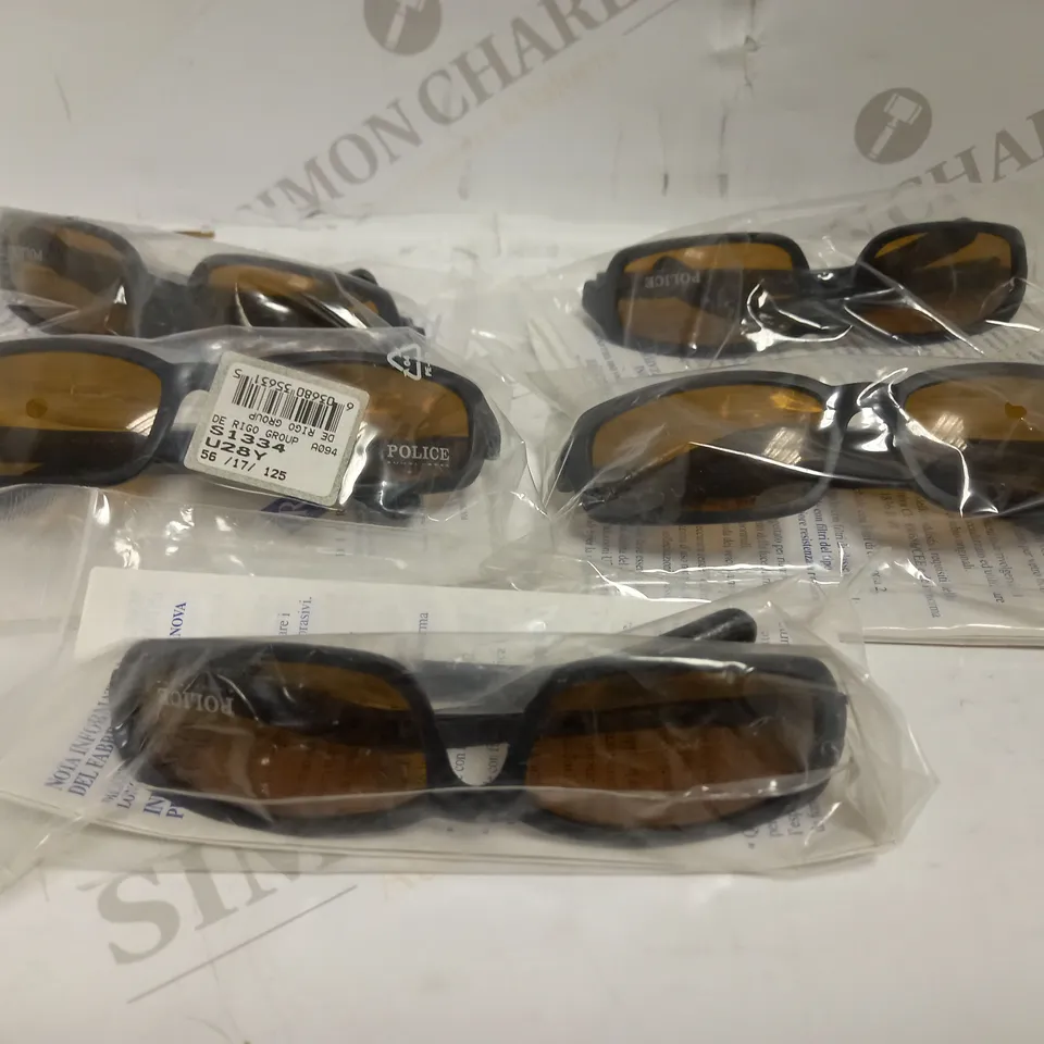 LOT OF 5 PAIRS OF POLICE SUNGLASSES
