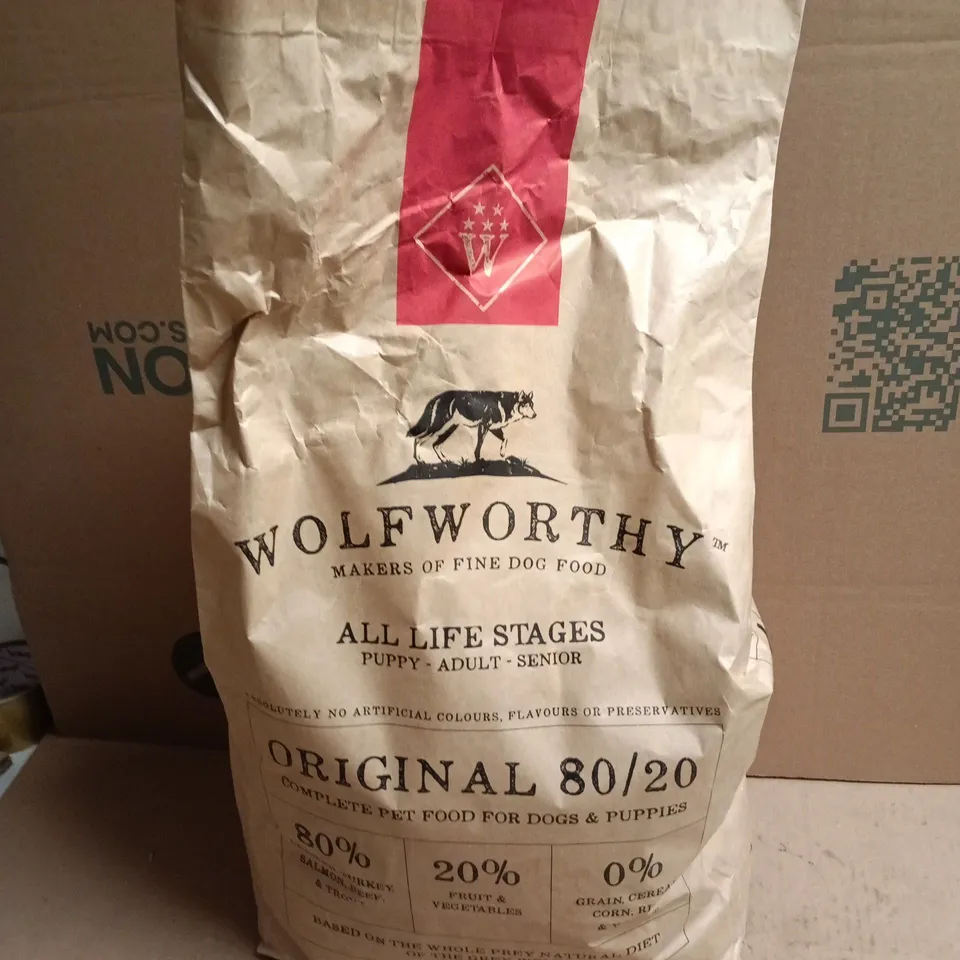 WOLFWORTHY ALL LIFE STAGES ORIGINAL 80/20 DOG FOOD (7.5KG)
