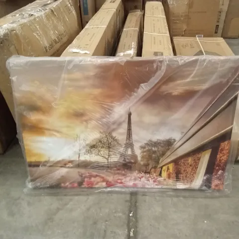 BOXED EIFFEL TOWER PHOTO PRINT ON CANVAS