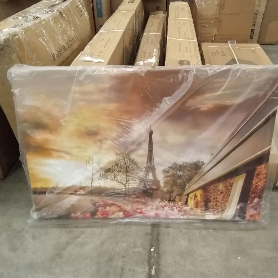 BOXED EIFFEL TOWER PHOTO PRINT ON CANVAS 