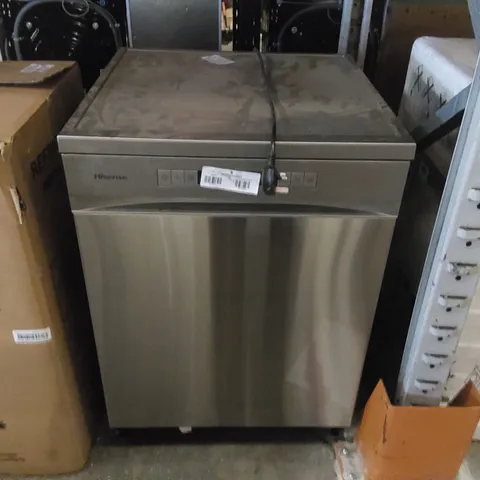 BOXED HISENSE HS6223E90XUK SLIMLINE 10 FREESTANDING DISHWASHER - SILVER
