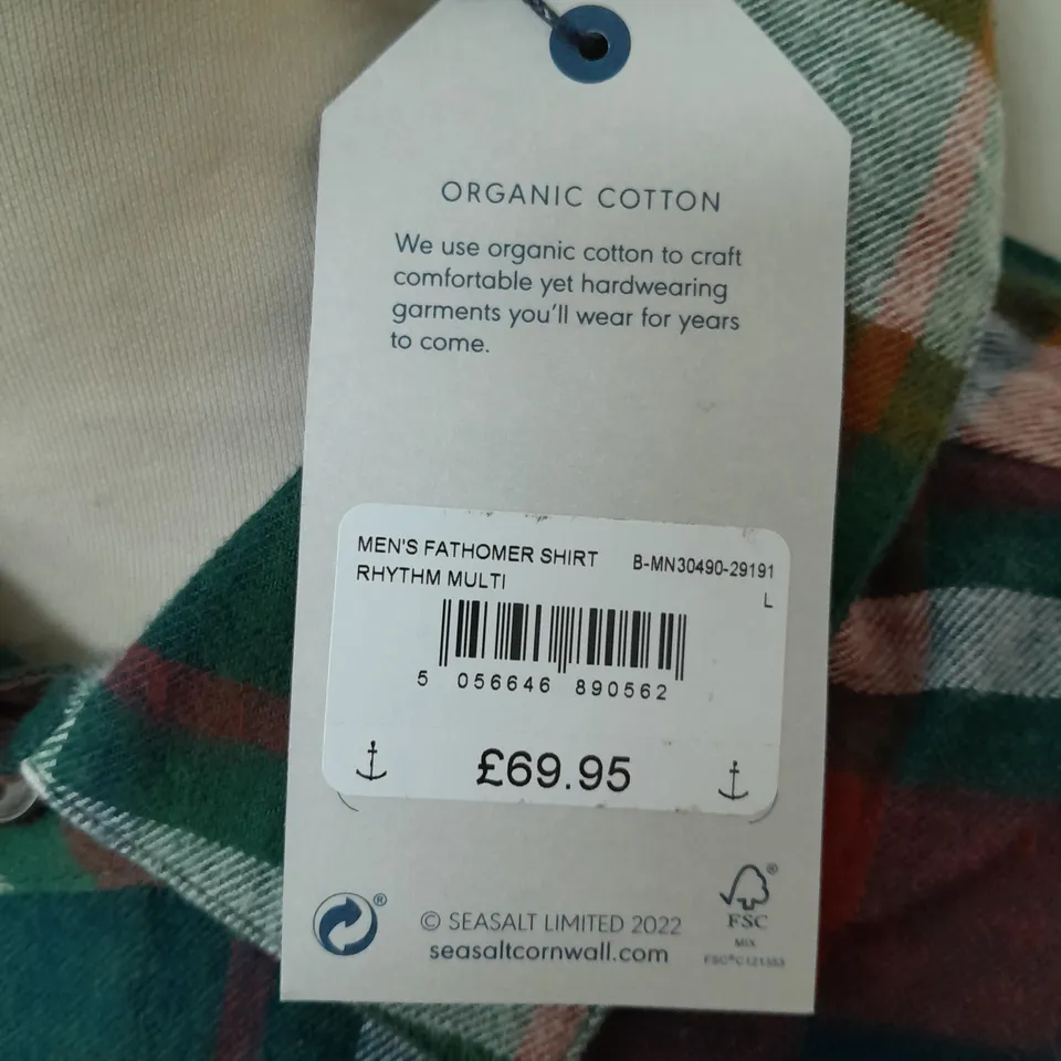 SEASALT CORNWALL MENS FATHOMER SHIRT - L