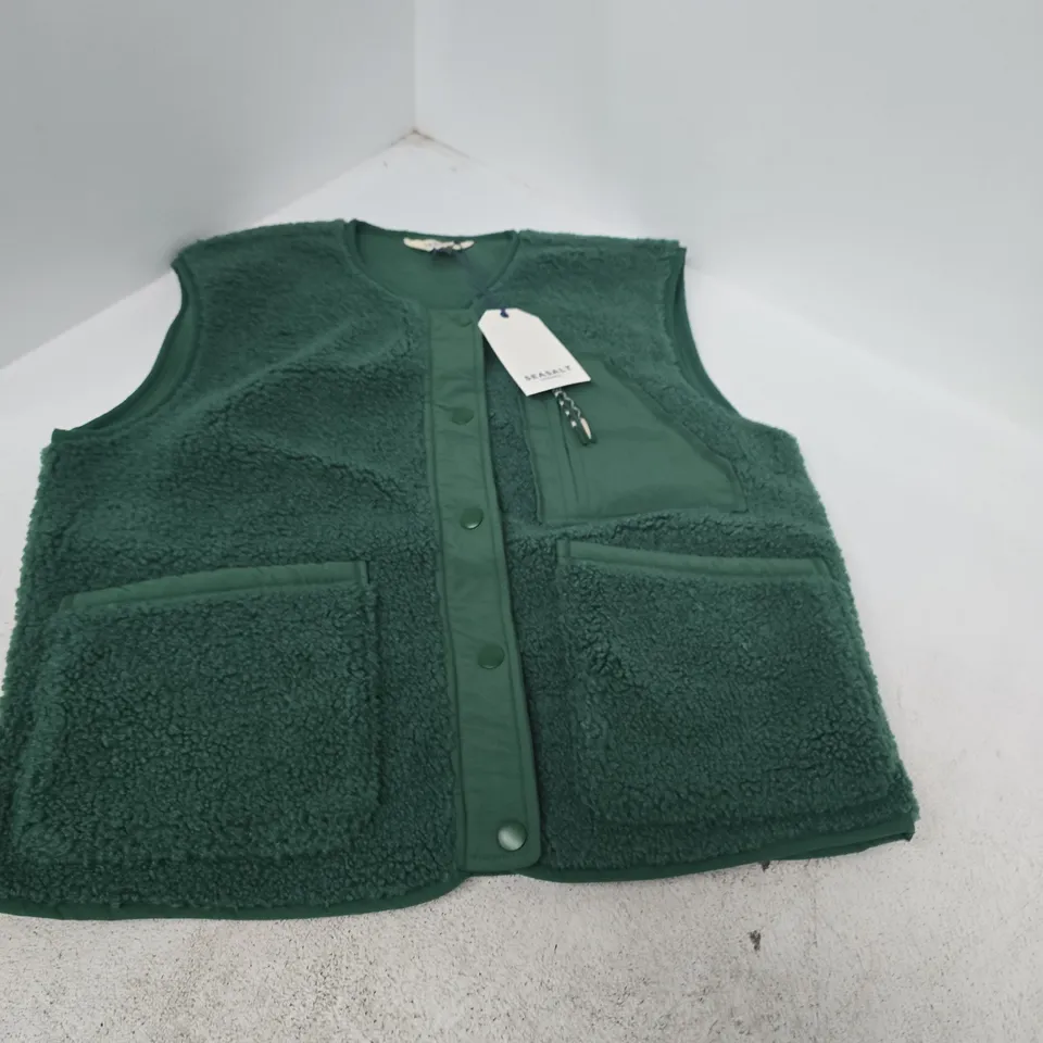 SEASALT CORNWALL PENPOL FLEECE GILET – DARK FORAGE (WOMEN)