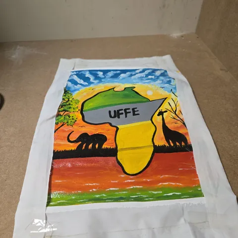 VIBRANT AFRICA WILDLIFE ART PRINT ON FABRIC MOUNT