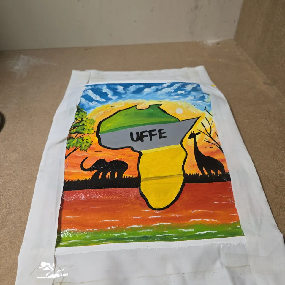 VIBRANT AFRICA WILDLIFE ART PRINT ON FABRIC MOUNT