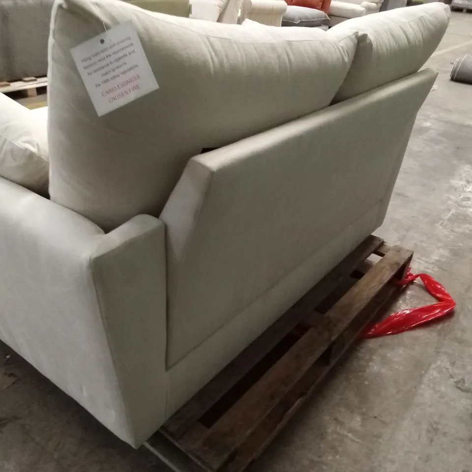 LANGDON 2 SEATER SOFA, CREAM HOUSE PLUSH FABRIC