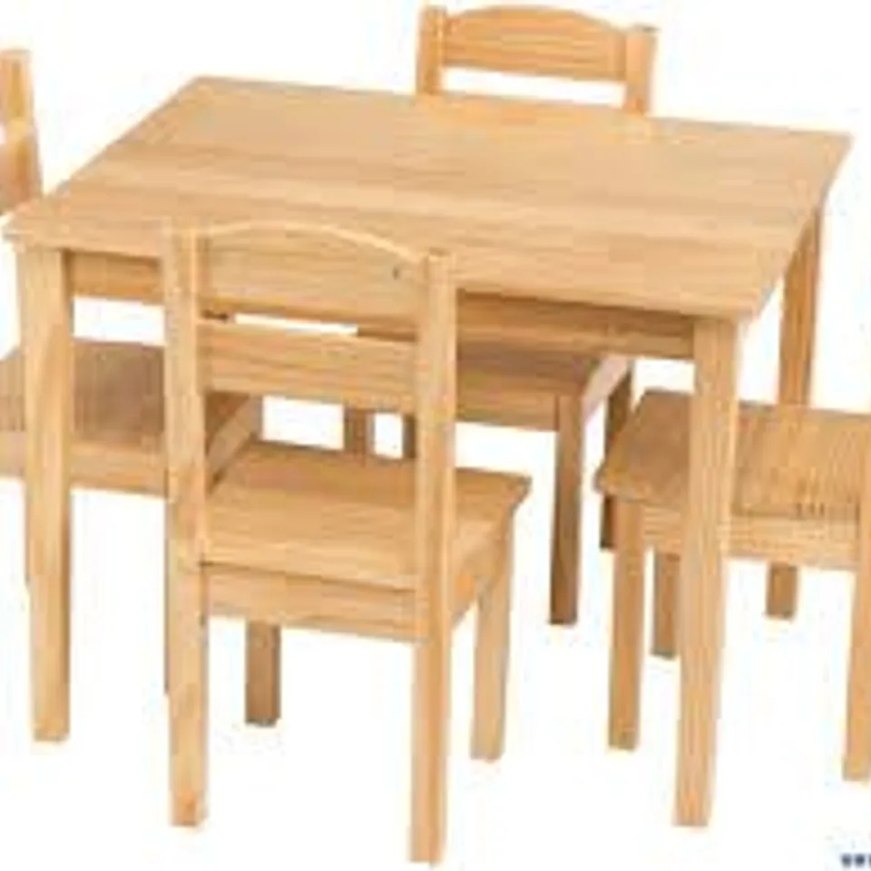 BOXED CHILDREN'S FURNITURE SET TABLE AND 4 CHAIRS (1 BOX)